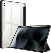 [FINTIE] Hybrid Slim Case for Samsung Galaxy Tab S9 Ultra 2023/S8 Ultra 2022 14.6 Inch (Model SM-X910/X916B/X918U/X900/X906), Shockproof Cover with Clear Transparent Back Shell, Black