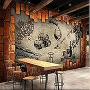 Retro Wine Storehouse Cellar Manor Wine House Mural Custom Made Large and Medium Mural Silk Wallpaper Papel De Parede