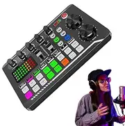 Music Production Equipment | Podcast Production Gear | Mobile Audio Mixer | Mixing Board For Tablets | Computer Audio Mixer | Live Sound Equipment F998 Audio Mixer for Mobile Phones, Computers
