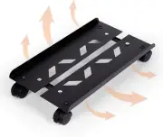 Mobile PC Stand Adjustable Metal Computer Tower Stand PC Floor Stand 4 Locking