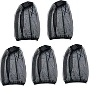 Generic 5Pcs Head Net Cover, Comfortable, Visibility, Fishing Cap, Breathable for Camping Fishing Hiking Walking Outdoor Activities, Black