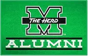 FANMATS 32961 NCAA - Marshall University Starter Mat Accent Rug - 19in. x 30in. Alumni Starter Mat| Sports Fan Home Decor Rug and Tailgating Mat