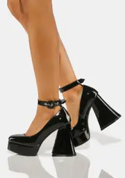 [Lamoda] Black Build Me Up Platform Heels