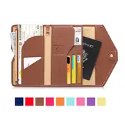Honana HN-PB2 9 Colors Fashion Leather Travel Passport Holder Credit Card Tickets Organizer 269 NAVY