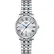 TISSOT 天梭 官方授權 Carson 羅馬石英女錶 母親節送禮-銀/30mm T1222101103300