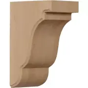 Ekena Millwork BKTW04X05X08BECH Bedford Wood Brackets, 3 1/2"W x 5"D x 7 1/2"...