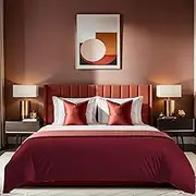 Elegant Dusty Rose Ranforce Double Quilt Cover (200 x 200 cm) | 100% Cotton, 155 Thread Count, Button Closure | Machine Washable at 30°C, Soft & Stylish