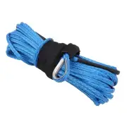6MM x 15M Blue Dyneema SK75 Winch Rope Synthetic strap 4WD AVT Boat Recovery
