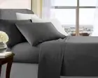 ultra soft microfibre bed sheet set king single charcoal