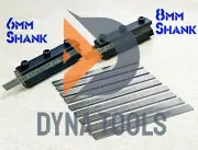 MINI LATHE CUT OFF PARTING TOOL HOLDERS 6MM & 8MM SHANK + 11x HSS BLADES M2 Grad