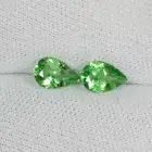 0.88 Cts Perfect Crystal Natural Tsavorite Garnet - Pear Pair..!!!!