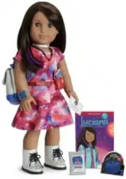 NIB Luciana Vega American Girl Doll with Book, Backpack Accessories COMPLETE NEW
