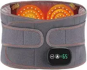 Heated Back Brace with Vibration Massage, Electric Lower Back Heating Pad Massager with 3 Gear Heating for Abdominal Lumbar Menstrual Pain Relief