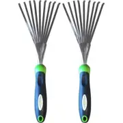 Garden Guru Stainless Steel Hand Rake Soil Tiller With Ergonomic Handle
