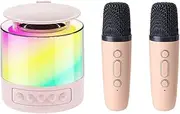 Wireless Karaoke Machine | Speaker Microphones - Karaoke Machine Wireless Microphone Singing Speaker with Light for Birthday