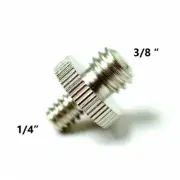 2PC 1/4" Male to 3/8" Male Double Head Threaded Screw Adapter for Video Studio