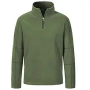 Men's Sweatshirt Fleece Hoodie Quarter Zip Sweatshirt Black Brown Green Khaki Dark Gray High Neck Plain Quarter Zip Sports Outdoor Casual Daily Streetwear Coo