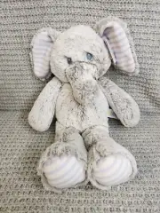 Ebba Aurora Cuddlers - 14" Elvin Elephant Lovey Gray Baby Plush Stuffed Animal