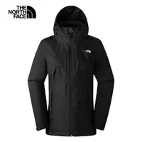在飛比找PChome24h購物優惠-The North Face北面女款黑色防水透氣保暖連帽三合