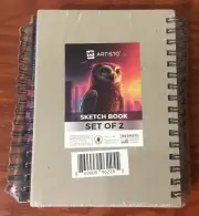 Artisto Sketch Book Set of 2 with 100 Sheets 5.5" x 8.5" Total 200 Sheets
