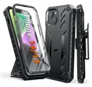 for iPhone 14/13 Case : with Belt-Clip Holster & 6.1 inch, iPhone 14/13 Black