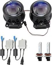 Headlight Assembly For Focus 2/3 For Fiesta For C-Max For Fusion For Ranger For Transit For Edge For EcoSport For Tourneo Bi-xenon Fog Lights Projector Lens LED H11 Headlamp Assembly(Blue-HID-55W)