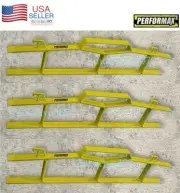 3 Electric Extension Cord Wrap Yellow Plastic H-Frame Rope / Wire Storage Holder