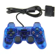 NEXILUX Wired Controller for Sony Playstation 2 & PS1 / PS one, Clear Blue