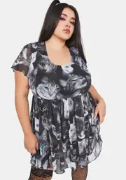 [Current Mood] Plus Moonlight Meow Babydoll Dress