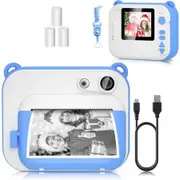 Instant Camera for Age3+,2.0 Inch Screen 12MP / 1080P HD Video Camera Instant Print Digital Camera,Birthday Gifts (Blue)