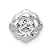 14k White Gold 1/4ct. Vibrant Real Diamond Fancy Pendant