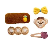 H16 Brown Girls Plush Monkey Bangs Small Clip BB Hairpin Accessories Headwear Styling Tools for Decorative Party Wedding