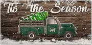 Fan Creations NFL New York Jets Unisex New York Jets Tis The Season Sign, Team Color, 6 x 12