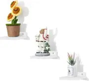 Small Floating Shelf,5X5 Inch Display Ledges for Wall,Set of 3 Mini Shelves,Rust