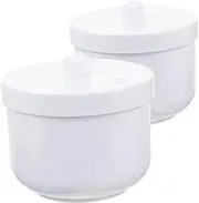 NOLITOY Nail Art Tool Cleaner Case Set of 2 Plastic Nail Tool Cleaner Box Trays Compact for Salon Use