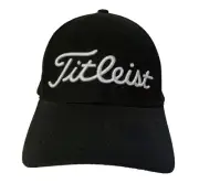 NEW! TITLEIST [L/XL] Men's Tech Performance Fitted Golf Hat/Cap-Black/White