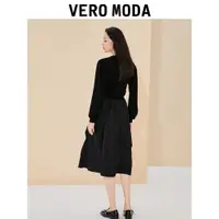 在飛比找ETMall東森購物網優惠-Vero Moda優雅氣質黑色連衣裙