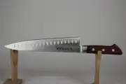 Kanefusa Molybdenum steel dimple Chefs knife 210 mm red western handle USA