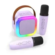 Mini Karaoke Machine for Kids Adults, Portable Bluetooth Speaker with 2