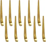 10PCS Stainless Steel Spoons Set Coffee Tea Soup Dessert Spoons Fine Sanding Easy to Clean Smooth Rounded Head (Frosted Silver)