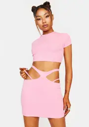 Got Your Attention Lace-Up Mini Dress