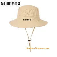 在飛比找蝦皮購物優惠-Shimano 男士釣魚漁夫帽防紫外線漁夫帽巴拿馬戶外防曬帽