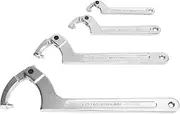4Pcs Adjustable Spanner Wrench Set: Universal Tool for Collars and Bearings, Alloy Steel with Chrome Finish, Sizes 3/4in 6 7/10in (19 170Mm)