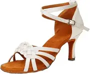 [Huicai] Women's Ballroom Dance Shoes, Salsa Patry Cha Cha Dance Shoes Latin Performance Party Shoes Wedding Shoes