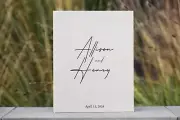 Personalised wedding guest book, album with pockets for Instax mini