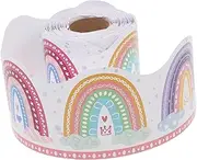 COHEALI Scalloped Rainbow Borders Sticker for Notice Board Boho Classroom Border Trim Back to School Decorations