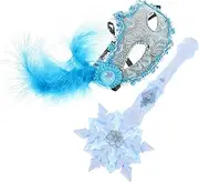 Kisangel Light Up Snowflake Wand with Sound Princess Wand for Birthday Party Motion Sensitive for Roleplaying Imagination Development Creative Play