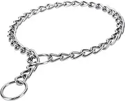 JuWow Dog Training Choke Collar, Adjustable Stainless Steel Chain Slip Collar, Strong, Durable, Weather Proof, Tarnish Resistant Metal, Best for Small Medium Large Dogs (22 x 1.18 Inch)