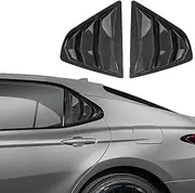 CKE 2pcs for Toyota Camry 2024 2023 2022 2021 2020 2019 2018 Accessories Sporty Car Auto Exterior Rear Side Window Louvers Air Vent Scoop Shades Cover Trim Blinds -Carbon Fiber Style