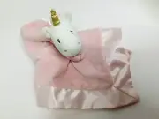 Gund Unicorn Luna Lovey Pink Baby Security Blanket Satin Trim Plush Soft